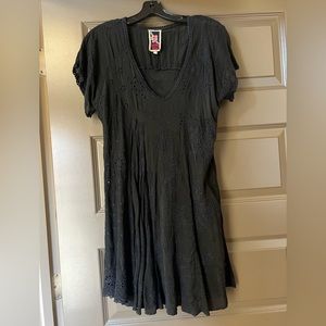 Johnny Was Embroidered Mini Dress